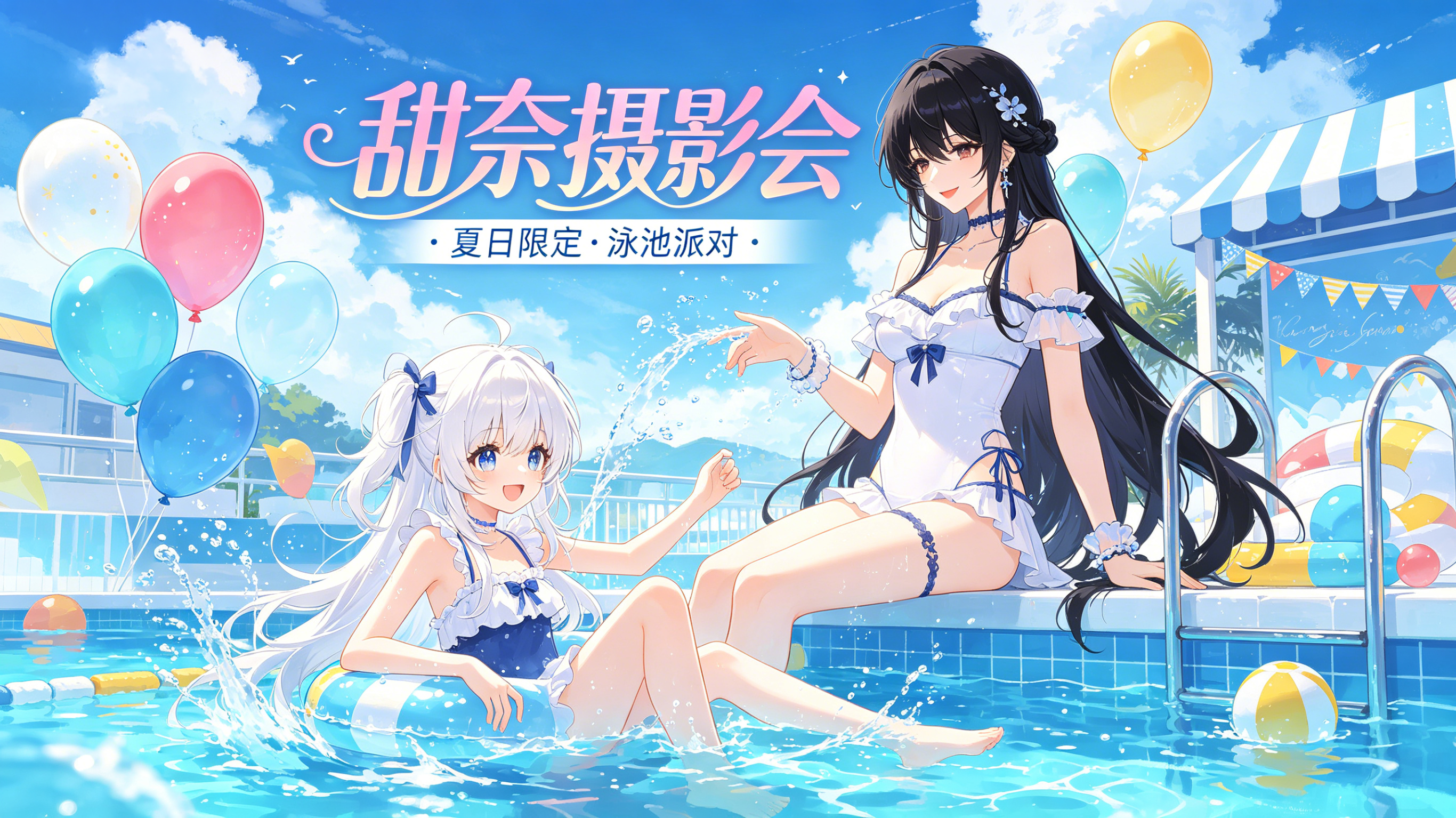 2026.7.5 树叶一筒❤小嗲兔 夏日泳池